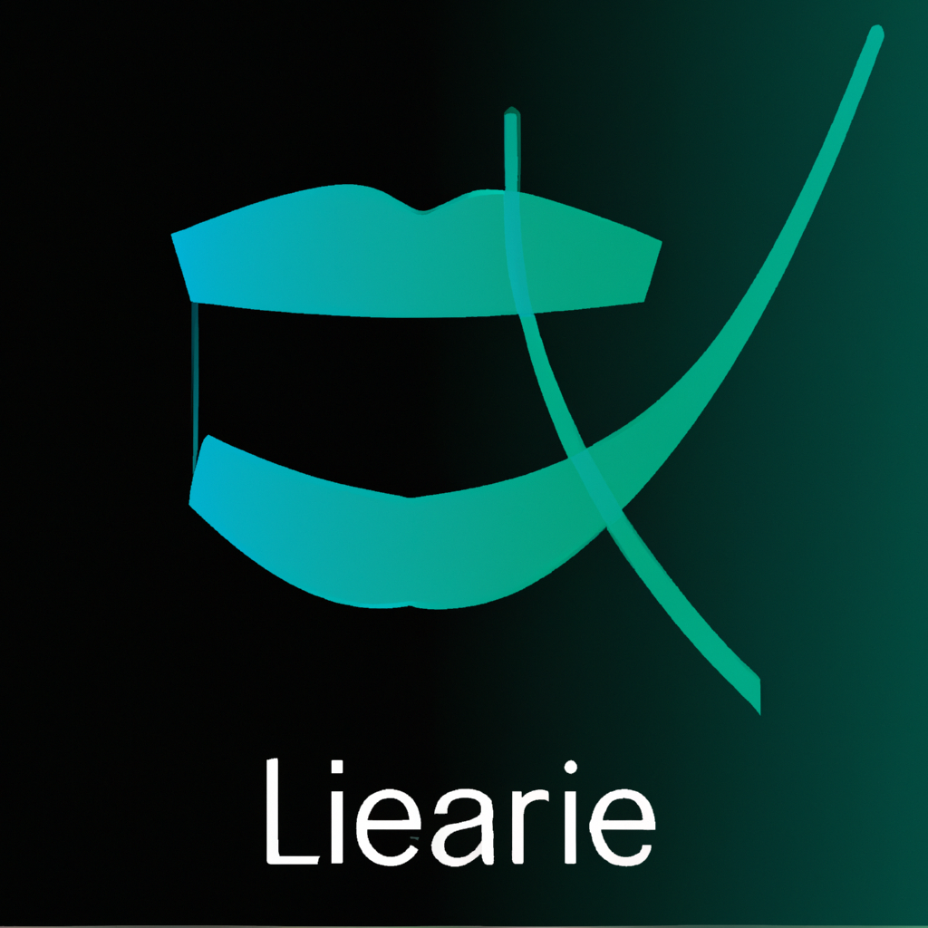 Icône articulation lèvres et langue style lignée couleur teal